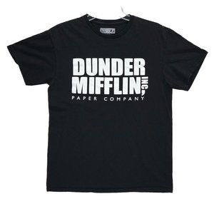 The Office Dunder Mifflin Paper Company T-Shirt Men's M Black Short Sleeve